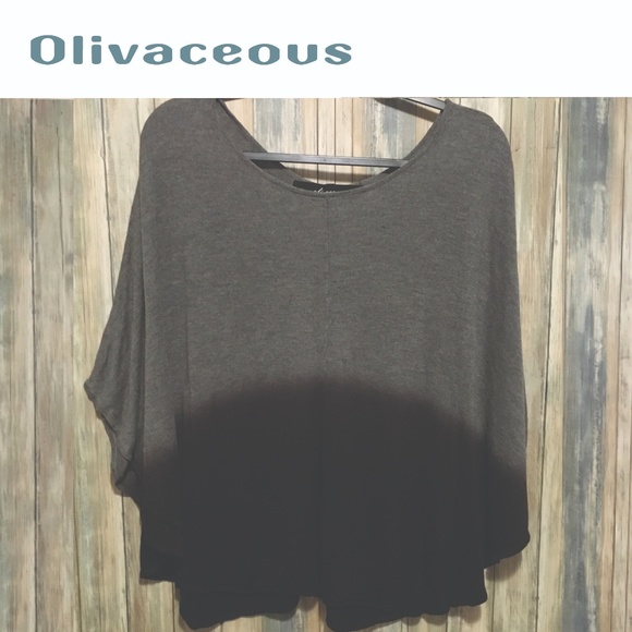 Olivaceous Tops - ‘Olivaceous’ Batwing Ombre Top